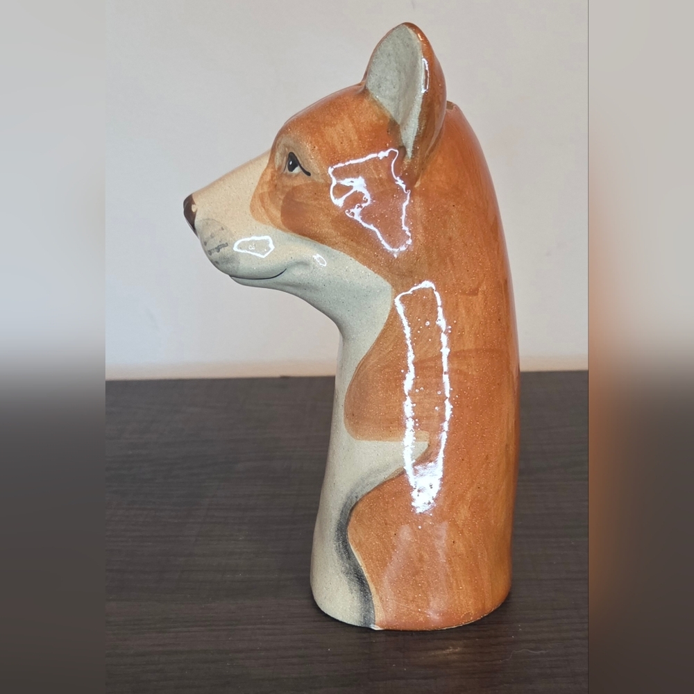 Anthropologie Corgi Dog Ceramic Bud Vase | Cute Animal Planter / Home Decor - Picture 4 of 6